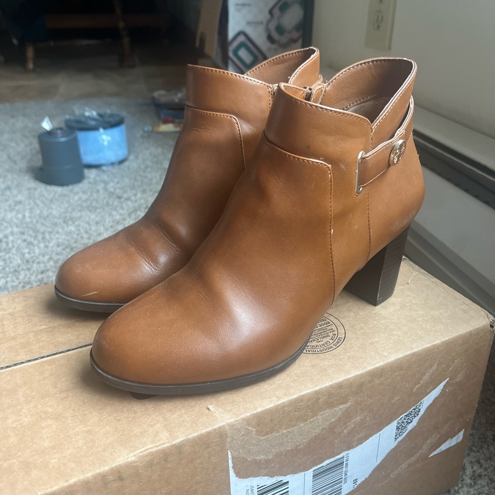Giani Bernini Memory Foam Artemyss Booties, Created for, Chestnut, Size 8